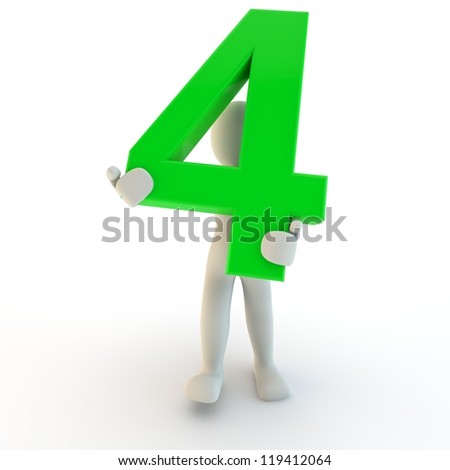 3d Human Character Holding Number One Stock Photo 88304800 - Shutterstock