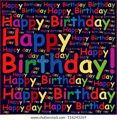 Happy Birthday Background Card Stock Illustration 116243269 - Shutterstock