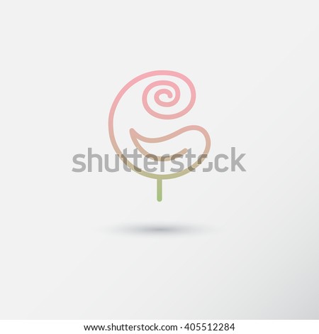 beautiful rose flower icon and logo in trendy linear style identity style for beauty salon - Nail Salon Logo Design Ideas beautiful rose flower icon and logo in trendy linear style identity style for beauty salon - Nail Salon Logo Design Ideas
