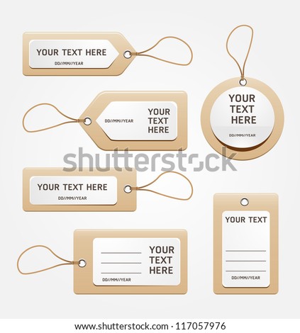 Paper Price Tag Stock Vector 117057976 - Shutterstock