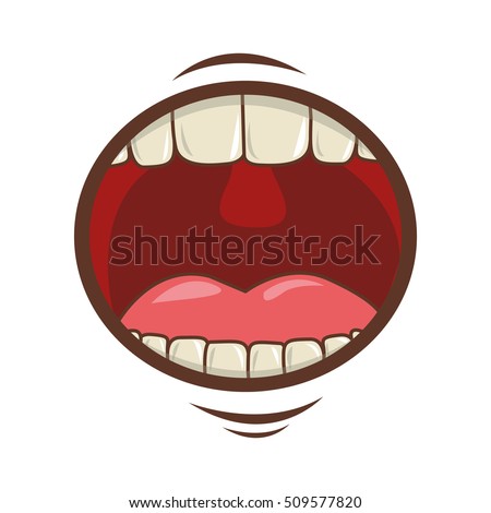 Illustration Cartoon Mouth Open Wide Eps Stock Vector 197862251 ...