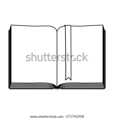 Open Book Black Stock Vector 69875158 - Shutterstock