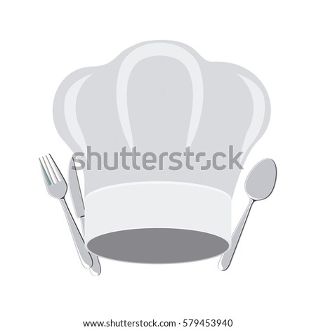 Doodle Style Chef Hat Fork Spoon Stock Vector 90889280 - Shutterstock