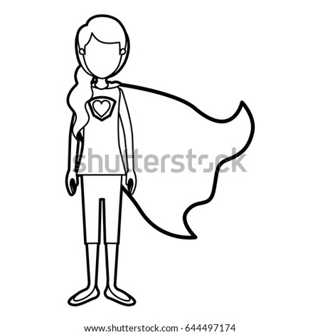 female superhero body outline