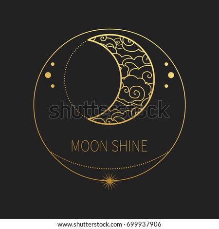 decorative template crescent moon vector design ベクター画像素材