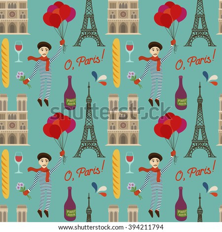 Map France Set French Symbols Stock Vector 118764058 - Shutterstock