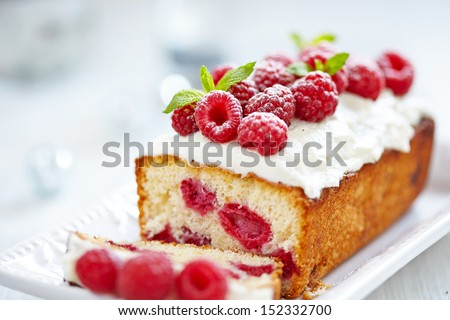 Raspberry Cake for holidays - stock photo