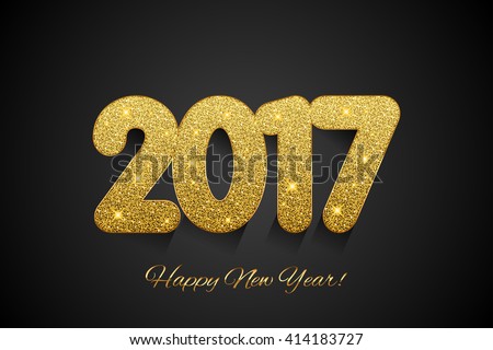 Happy New Year 2017. Vector New Year background
