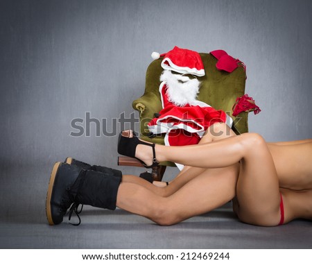 massive fake tits teen cute selfie santa claus stripper