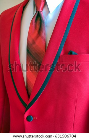 Red Tie Accenting Black Tuxedo Stock Photo 71458456 - Shutterstock