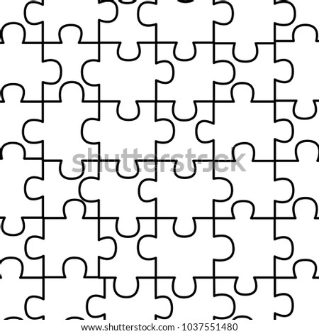 Colored Jigsaw Puzzle Pieces Background Vector Stock Vector 1037551480 ...