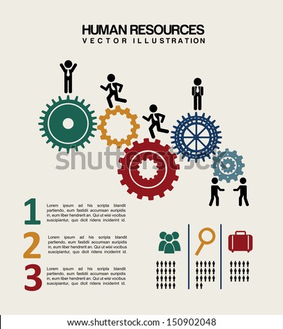 human resources over white background vector illustration