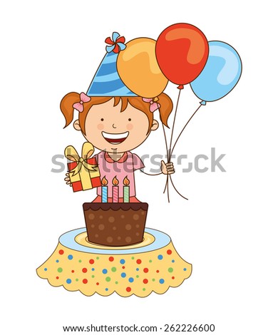 Little Boy Eating Birthday Cake Stock Vector 47223436 - Shutterstock