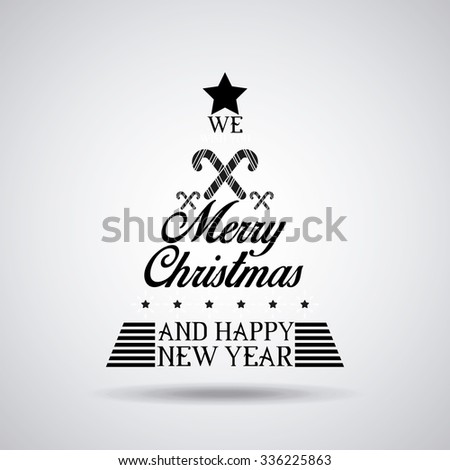 Happy Merry Christmas Design Vector Illustration Stock Vector 336225863 - Shutterstock