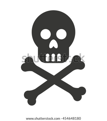 Skull Crossbones Icon On White Background Stock Vector 436507036