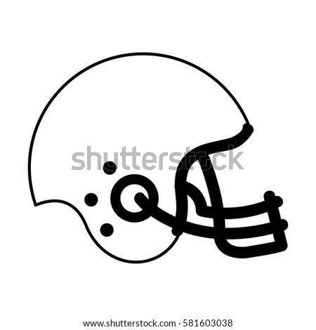 Line Drawing Illustration American Football Helmet Stock Vector ...