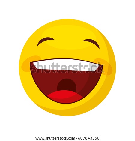 Laughing Emoticon Vector Illustration Stock Vector 429457585 - Shutterstock