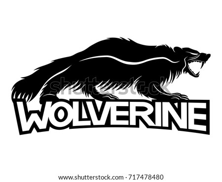 Wolverine Animal Stock Vector 717478480 - Shutterstock