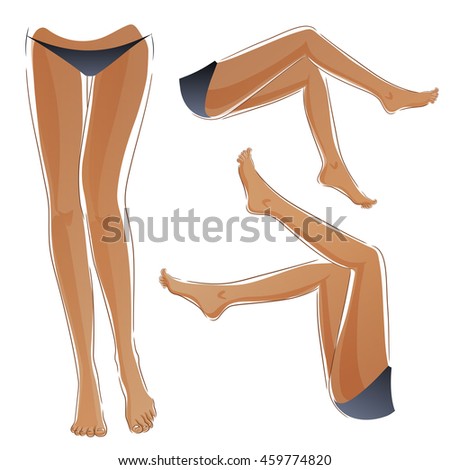 Female Legs Set Woman Legs Set Stock Vector 459774820 - Shutterstock