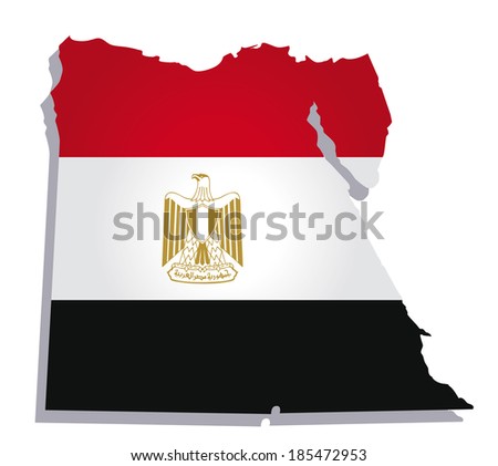 Map Egypt Image National Flag Stock Vector 185472953 - Shutterstock