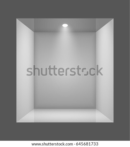 Glass Empty Show Window Of Shop Vector Illustration Glass Empty Show Window Of Shop Vector Illustration