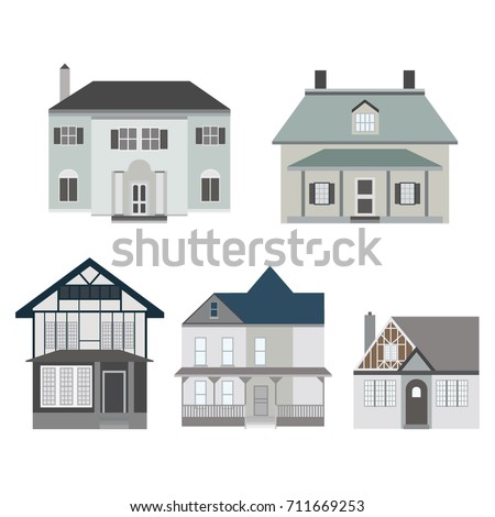 set different types houses architecture detailed stock vector hd different types of houses