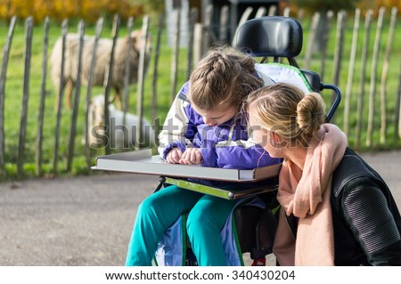 Girl care of disabled old man 10