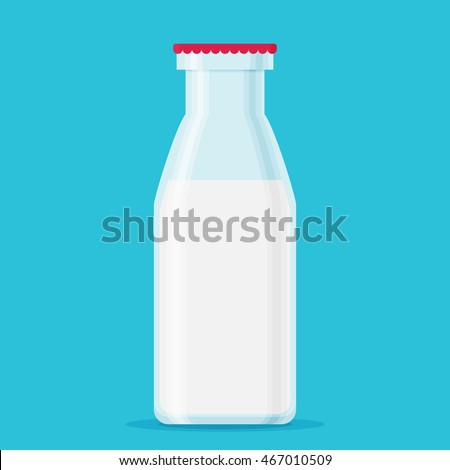 Milk Bottle Isolated Bottle Milk Vector Stock Vector 467010509