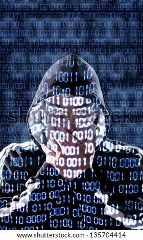 Hacker Typing On Laptop Binary Code Stock Photo 135704441 - Shutterstock