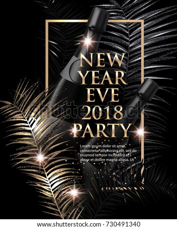 new year party invitation cards