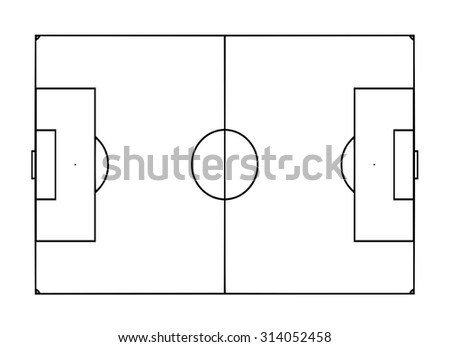 Vector Outline Lines On Soccer Football Stock Vector 56853775 ...