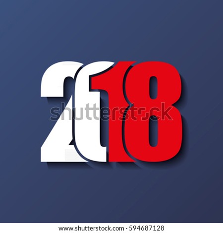 2018 Happy New Year or Christmas Background creative greeting card design, can be used for flyers, invitation, posters, brochure, banners, calendar.
