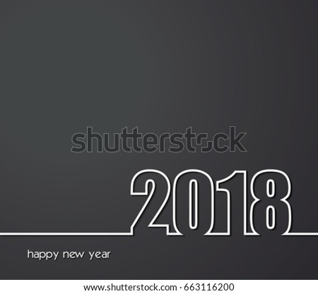 2018 Happy New Year background for your greeting card