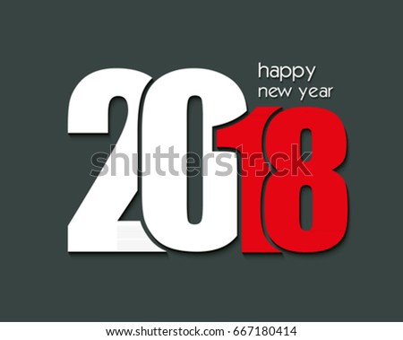 2018 Happy New Year or Christmas Background creative greeting card design, can be used for flyers, invitation, posters, brochure, calendar.