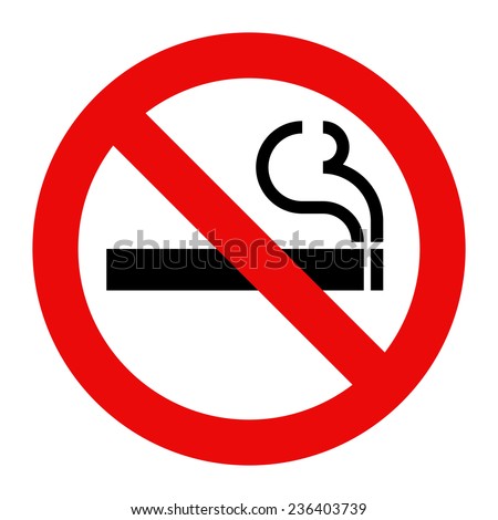 No Smoking Sign Smoking Prohibited Symbol Lager-vektor 236403739