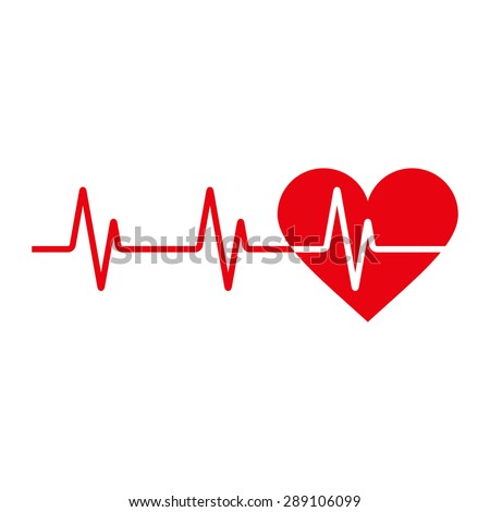 Heartbeat Icon Electrocardiogram Ecg Ekg Isolated Stock Vector ...