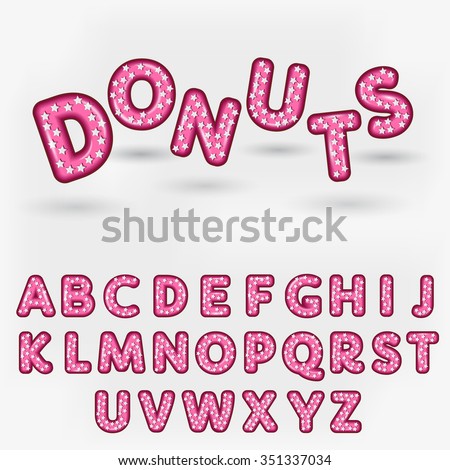 Ice Cream Font Popsicle Alphabet Cold Stock Vector 500500936 - Shutterstock