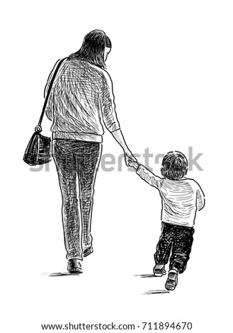 Young Couple Walk Stock Vector 156933122 - Shutterstock