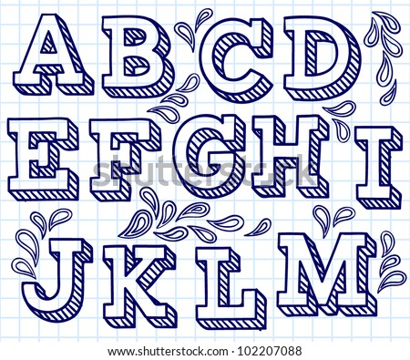 Doodle Alphabet Stock Photos, Images, & Pictures | Shutterstock