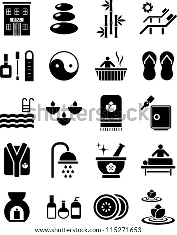 Spa Icons 스톡 벡터 115271653 - Shutterstock