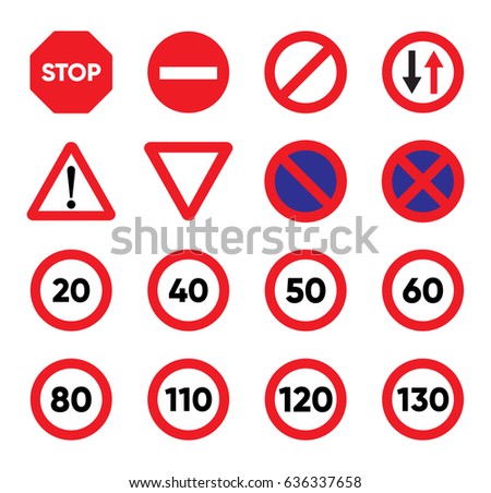 Isolated Vector Danger Road Board Warning Stock Vector 145019671 ...