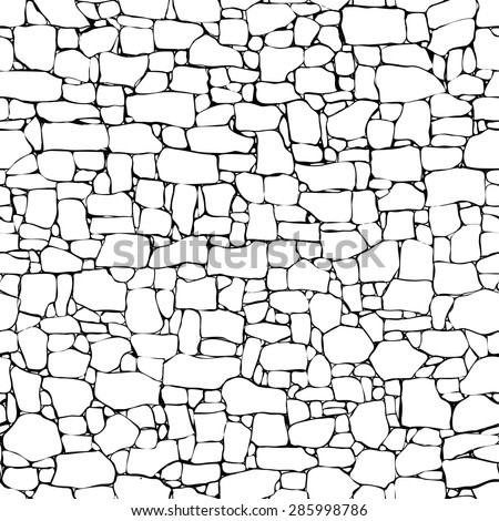 Seamless Vector Black White Background Stone Stock Vector 285998786 ...