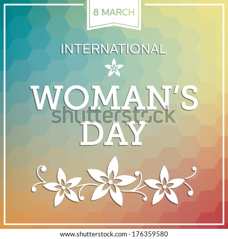Woman's day background with flowers