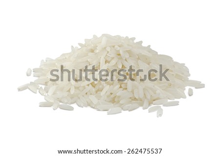 white rice, natural long rice grain for background and texture