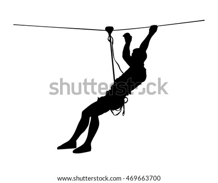 Extreme Sportsman Took Down Rope Man Stock Vector 587401829 - Shutterstock