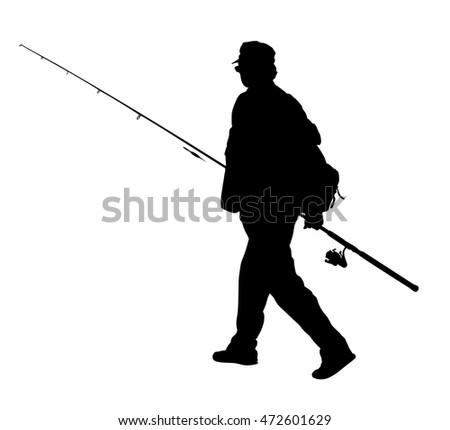 Download Fisherman Vector Illustration Isolated On White Stock Vector 472601629 - Shutterstock