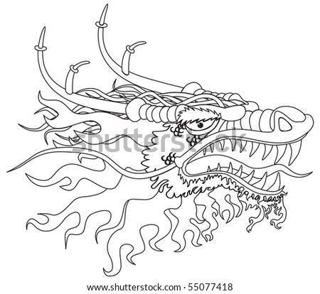 Dragon Outline Stock Images, Royalty-Free Images & Vectors | Shutterstock