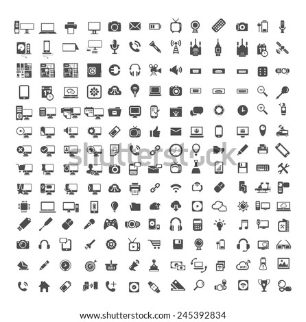 Big set of Coputer ,Coputer accessories, Office , Media icons