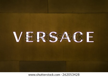 SYDNEY, AUSTRALIA - FEBRUARY 9, 2015: Detail from Versace shop in Sidney, Australia. It is an Italian fashion company founded by Gianni Versace in 1978.