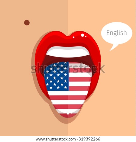 Download English Language Concept English Language Tongue Stock ...